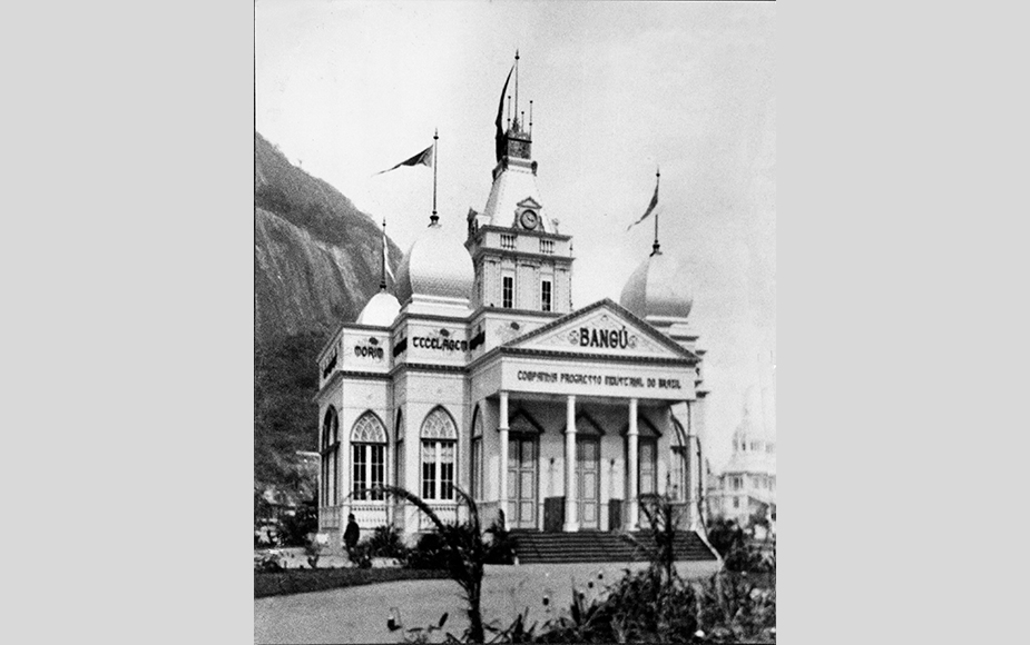 Pavilhão da Fábrica Bangu na exposição de 1908. Crédito: Acervo Firjan