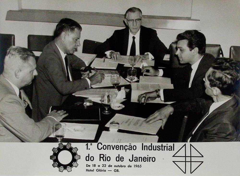 Mário Leão Ludolf na Primeira Convenção Industrial em 1965. Crédito: Acervo Firjan