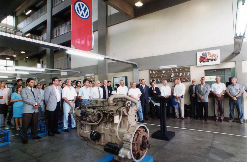 Inauguração do Centro Treinamento SENAI Volkswagen em 11/12/1997. Créditos: Guarim de Lorena/ Acervo Firjan