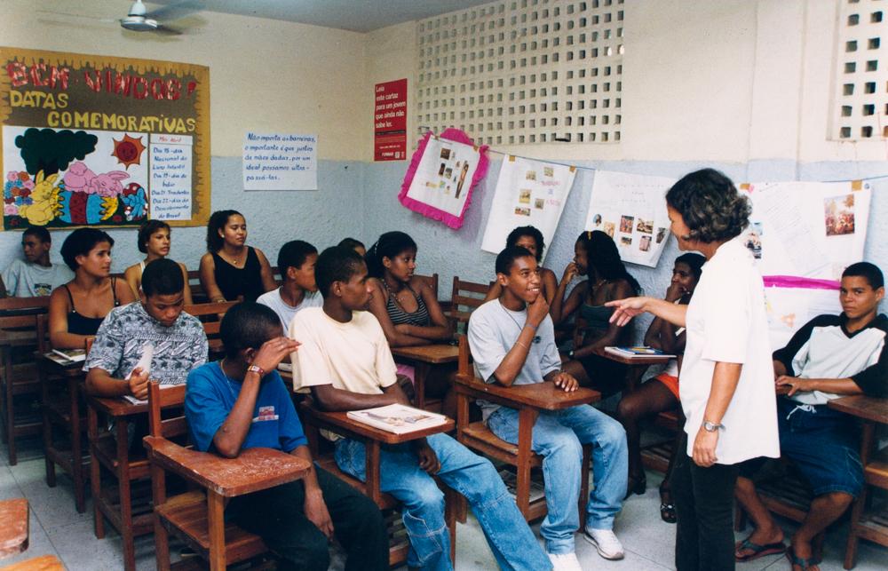 Aula inaugural do Transformar em Nova Iguaçu em 18/04/2000. Créditos: Geraldo Viola/ Acervo Firjan