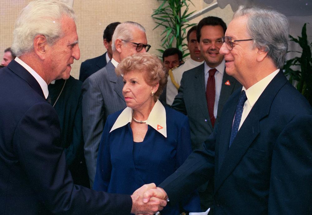 Itamar Franco na inauguração da nova sede em 12/09/1994. Créditos: Fátima Batista/ Acervo Firjan