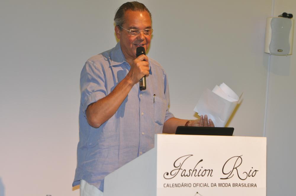 Eduardo Eugenio Gouvêa Vieira no Fashion Rio em 2010. Crédito: Acervo Firjan