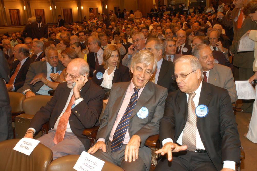 Evento de Lançamento do Mapa do Desenvolvimento do Estado do Rio de Janeiro 2006-2015, realizado no Theatro Municipal em agosto de 2006. Créditos: Guarim de Lorena/ Acervo Firjan  