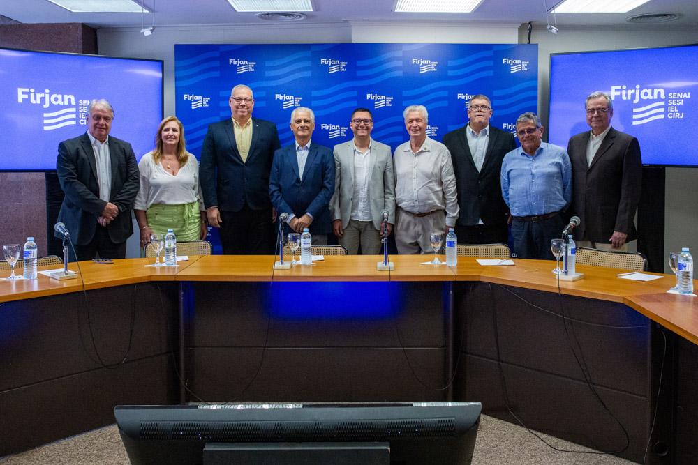Luiz Césio Caetano e Dalton Carestiato em 27 de abril de 2024. Crédito: Paula Johas/ Acervo Firjan